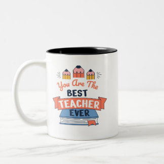 Caneca De Café Em Dois Tons Melhor Professor de Todos os Tempos