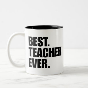 Caneca De Café Em Dois Tons Melhor Professor de Todos os Tempos
