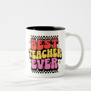 Caneca De Café Em Dois Tons Melhor Professora Alguma Vez Negrito - Presente De
