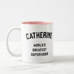 Caneca De Café Em Dois Tons Melhor Supervisor do Mundo
