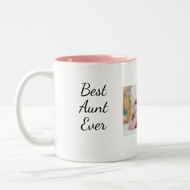 Caneca De Café Em Dois Tons Melhor tia (relativa) (Esquerda)