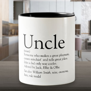 Caneca De Café Em Dois Tons Melhor Tio de Todos os Tempos, Definição Moderna d