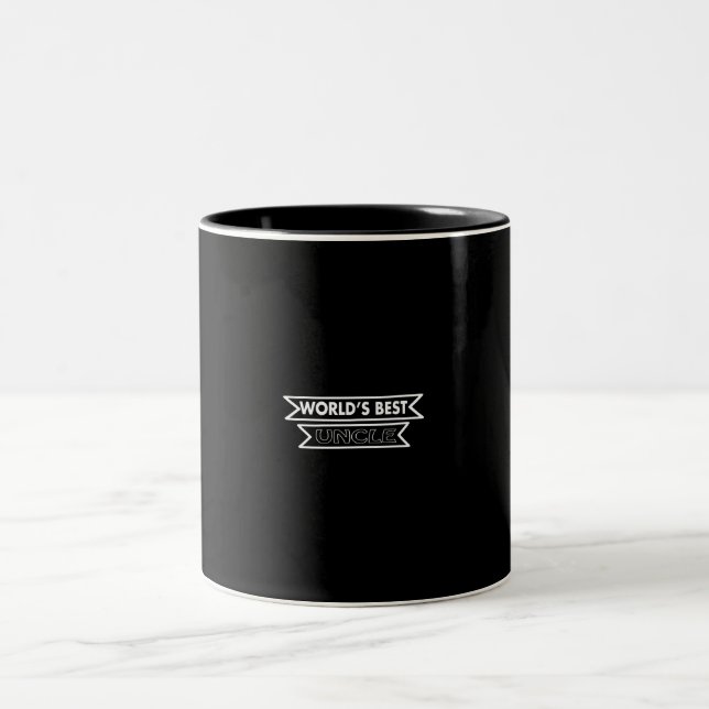 Caneca De Café Em Dois Tons melhor tio do mundo (Centro)