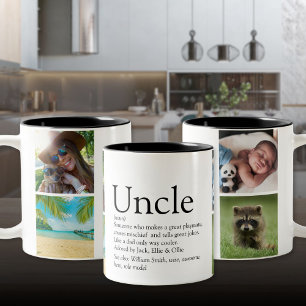 Caneca De Café Em Dois Tons Melhor Tio Funcle Definição 4 Colagem de Fotos