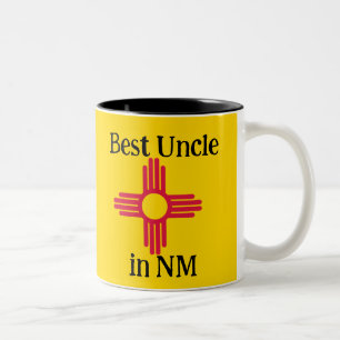 Caneca De Café Em Dois Tons Melhor Tio na Bandeira do Estado do Novo México So
