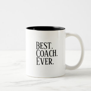 Caneca De Café Em Dois Tons Melhor. Treinador. De Todos os Tempos. - Jogo de P