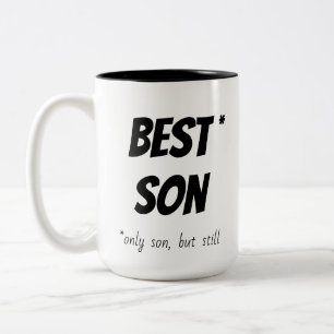 Caneca De Café Em Dois Tons Melhor Único Filho Humor Mug
