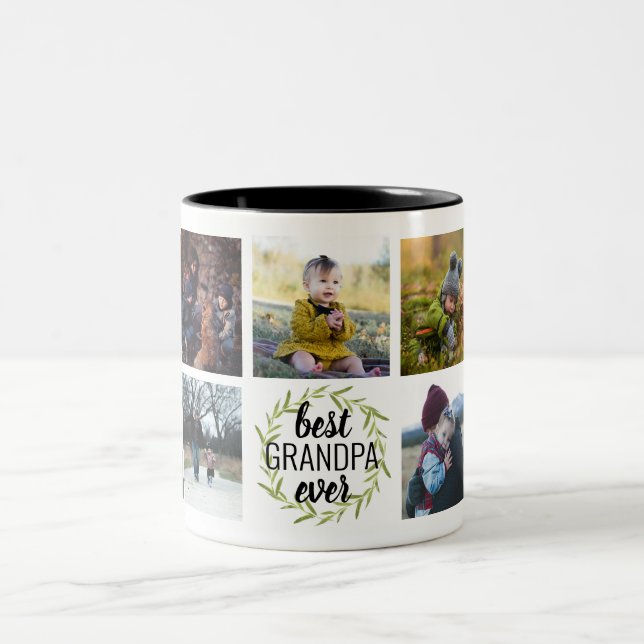 Caneca De Café Em Dois Tons Melhor Vovô Alguma Vez Personalizada Fotografia Mu (Centro)