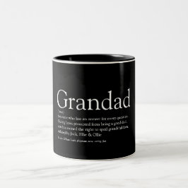 Caneca De Café Em Dois Tons Melhor Vovô De Sempre, Avô, Papa Definição