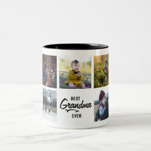 Caneca De Café Em Dois Tons Melhor Vovó já Personalizada Mug de Fotos