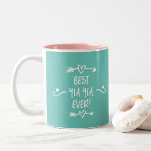 Caneca De Café Em Dois Tons Melhor YiaYia de Todos os Tempos