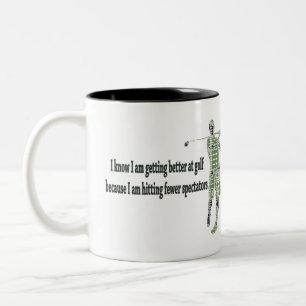 Caneca De Café Em Dois Tons Melhorando no Golf