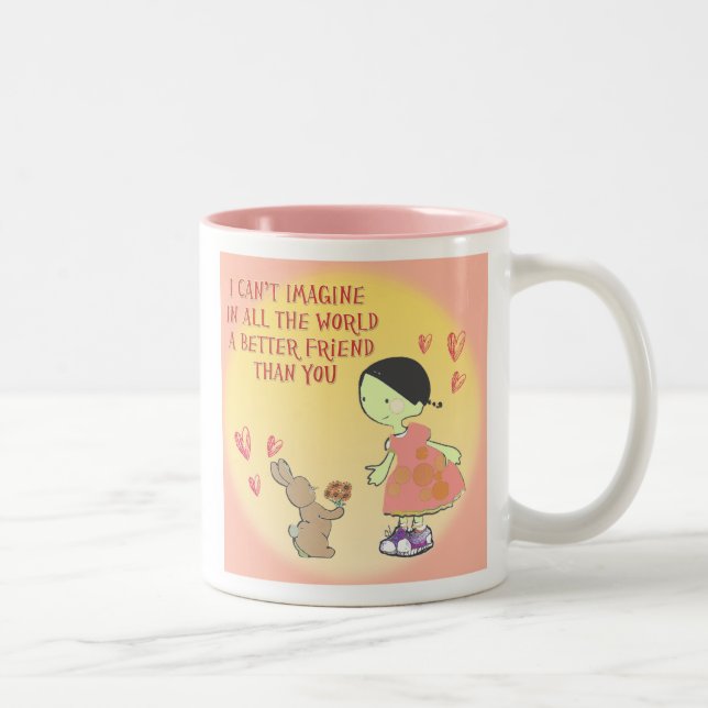 Caneca De Café Em Dois Tons melhores amigos (Direita)