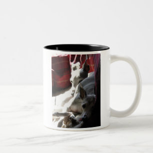 Caneca De Café Em Dois Tons "Melhores Amigos" foto de galgo italiano