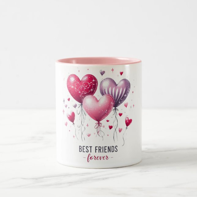 Caneca De Café Em Dois Tons Melhores Amigos para Namorados de sempre (Centro)