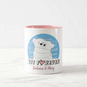 Caneca De Café Em Dois Tons Melhores Amigos para Sempre
