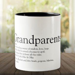 Caneca De Café Em Dois Tons Melhores Avós do Mundo Definição