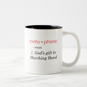 Caneca De Café Em Dois Tons Mellofone - Presente de Deus para a Banda
