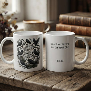 Caneca De Café Em Dois Tons Membro do Clube do Livro do Gráfico Engraçado do C