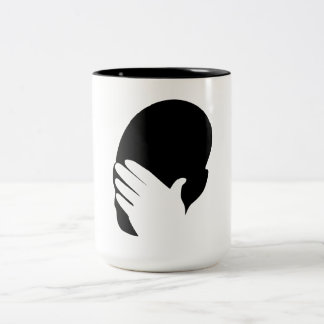 Caneca De Café Em Dois Tons Meme do facepalm