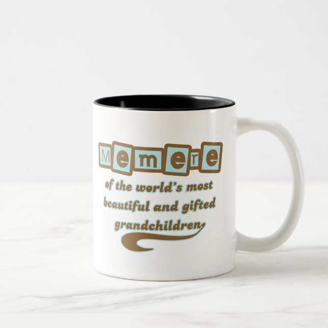Caneca De Café Em Dois Tons Memere de netos dotado (Direita)