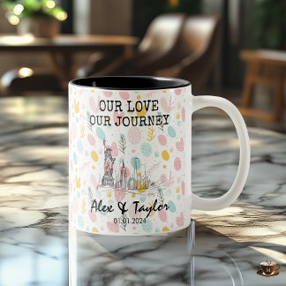 Caneca De Café Em Dois Tons Memória Personalizada de Nova Iorque - Landma de A