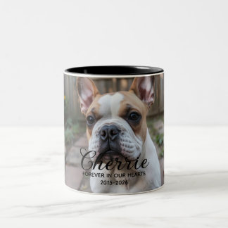 Caneca De Café Em Dois Tons Memorial Personalizado para Cachorro