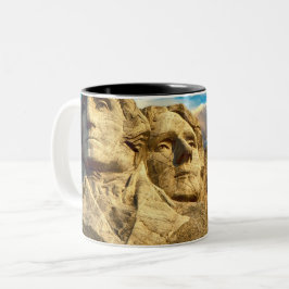 Caneca De Café Em Dois Tons Memorial Presidencial do Monte Rushmore
