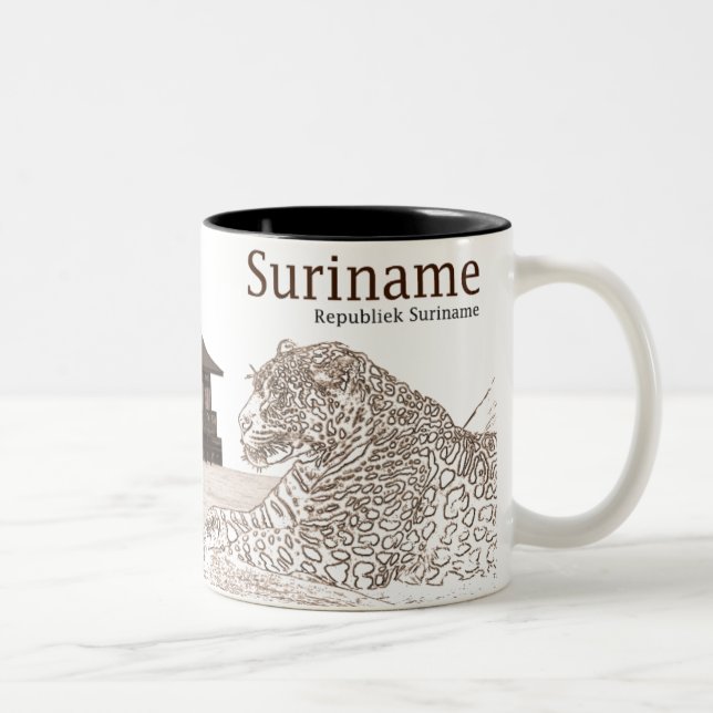 Caneca De Café Em Dois Tons Memórias do Suriname Mug (Direita)
