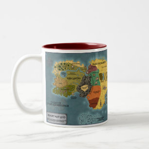 Caneca De Café Em Dois Tons Memory Map Land Mug
