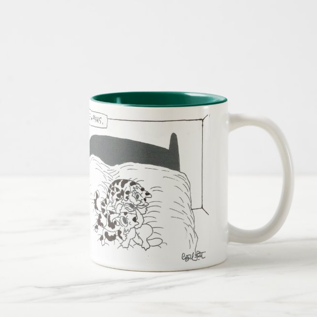 Caneca De Café Em Dois Tons Menage patas (Direita)