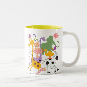 Caneca De Café Em Dois Tons Menagerie animal
