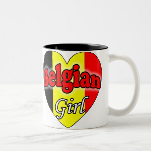 Caneca De Café Em Dois Tons Menina belga