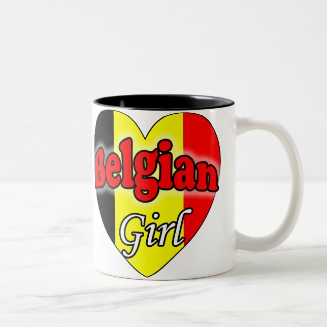 Caneca De Café Em Dois Tons Menina belga (Direita)