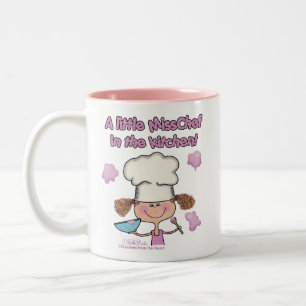 Caneca De Café Em Dois Tons Menina Chef