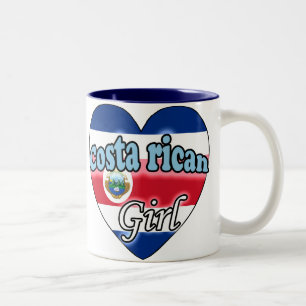 Caneca De Café Em Dois Tons Menina Costa Rica