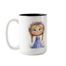 Menina da Coroa de Flores Caprichosa Arte Infantil
