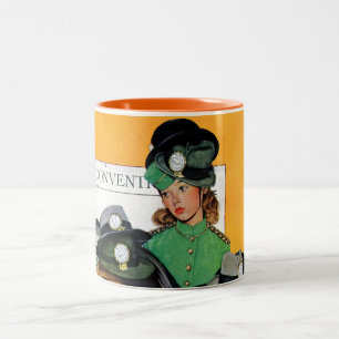 Caneca De Café Em Dois Tons Menina de Hatcheck