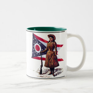 Caneca De Café Em Dois Tons Menina de Ohio, Annie Oakley