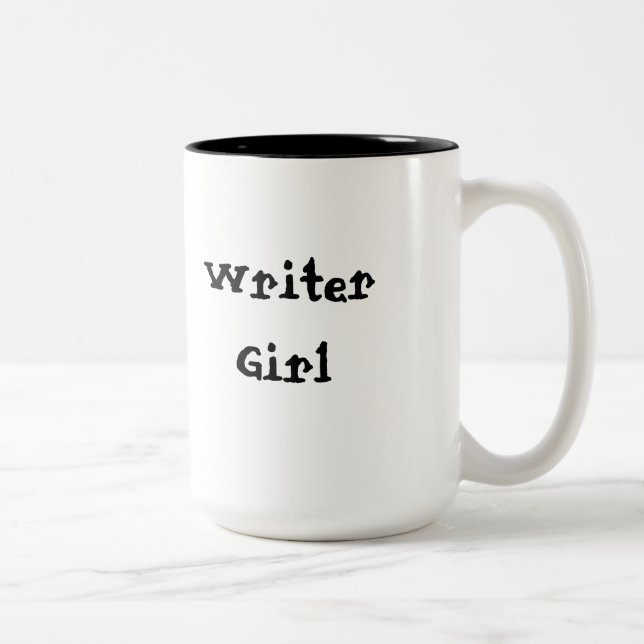 Caneca De Café Em Dois Tons Menina do escritor (Direita)