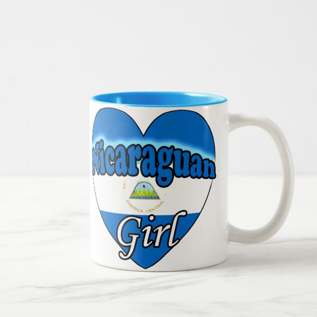Caneca De Café Em Dois Tons Menina Nicarágua (Direita)