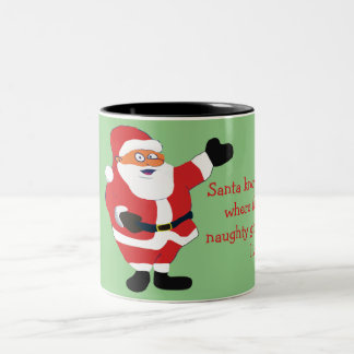 Caneca De Café Em Dois Tons Menina travessa Papais noeis ruins Piada divertida