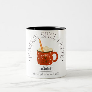 Caneca De Café Em Dois Tons menina viciada em café
