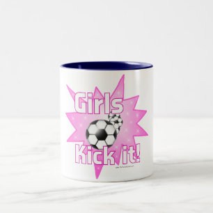 Caneca De Café Em Dois Tons Meninas Chutem
