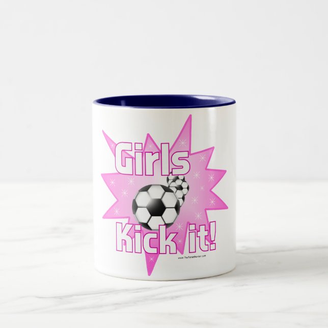 Caneca De Café Em Dois Tons Meninas Chutem (Centro)