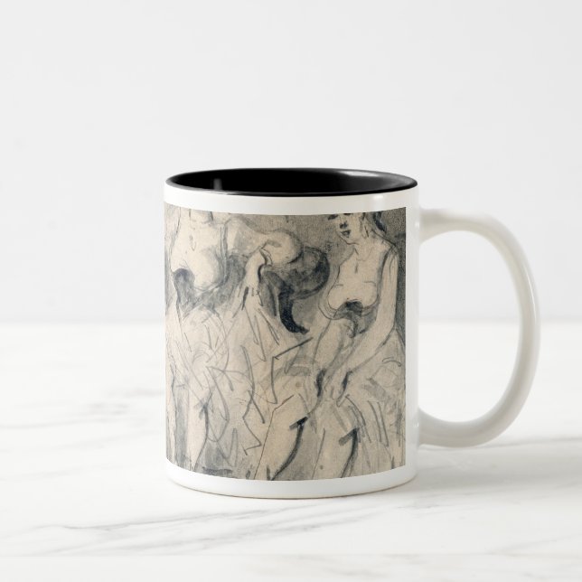 Caneca De Café Em Dois Tons Meninas em um burdel (Direita)