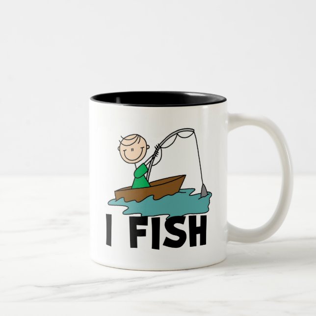 Caneca De Café Em Dois Tons Menino Eu Pesco (Direita)