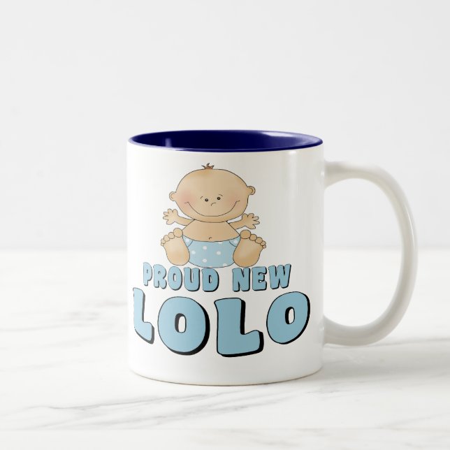 Caneca De Café Em Dois Tons Menino NOVO ORGULHOSO de Lolo (Direita)