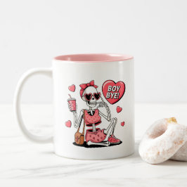 Caneca De Café Em Dois Tons Menino Tchau Engraçado Anti-Dia de os namorados