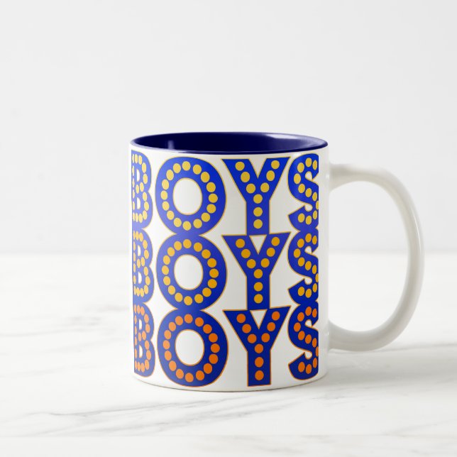 Caneca De Café Em Dois Tons Meninos dos meninos dos meninos (Direita)